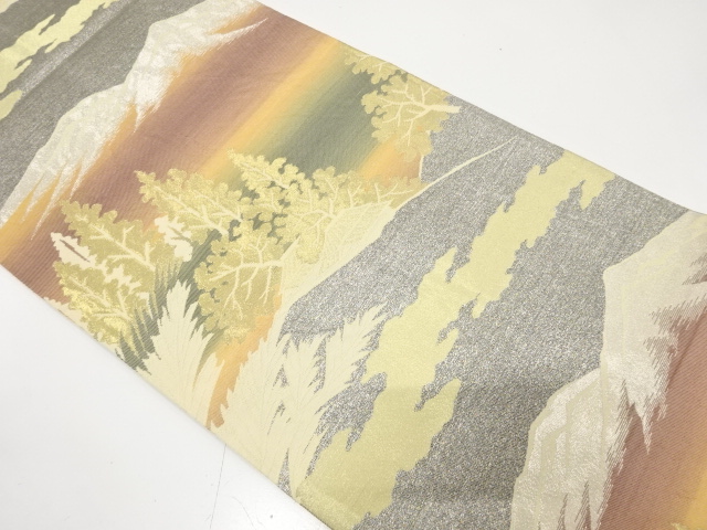JAPANESE FUKURO OBI / WOVEN DISTANT MOUNTAINS